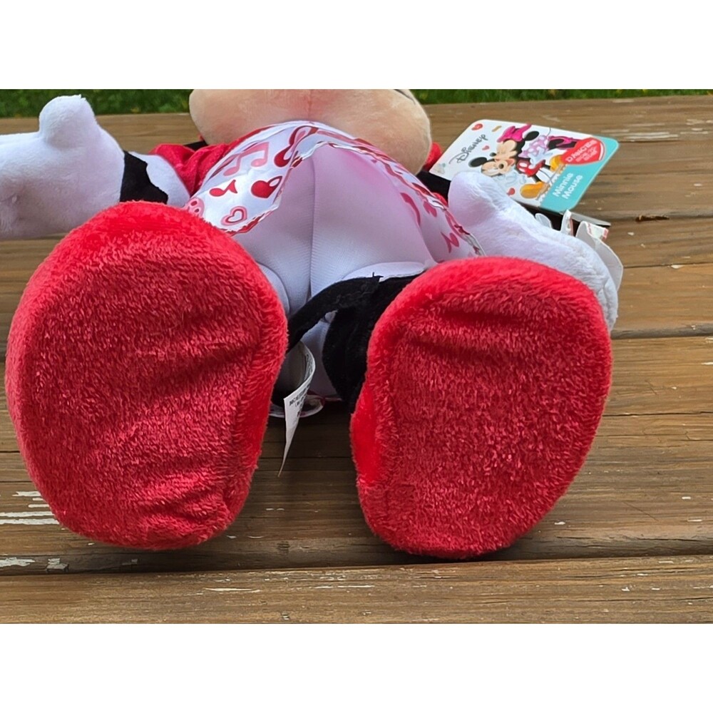 Disney Dancing Minnie Mouse Plush Valentine’s Edition 13" With Tag W/Sound Works - Picture 10 of 11